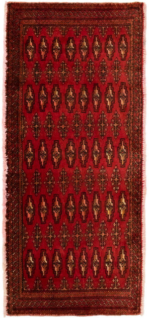 Tappeto Turkaman - 130 x 60 cm - rosso