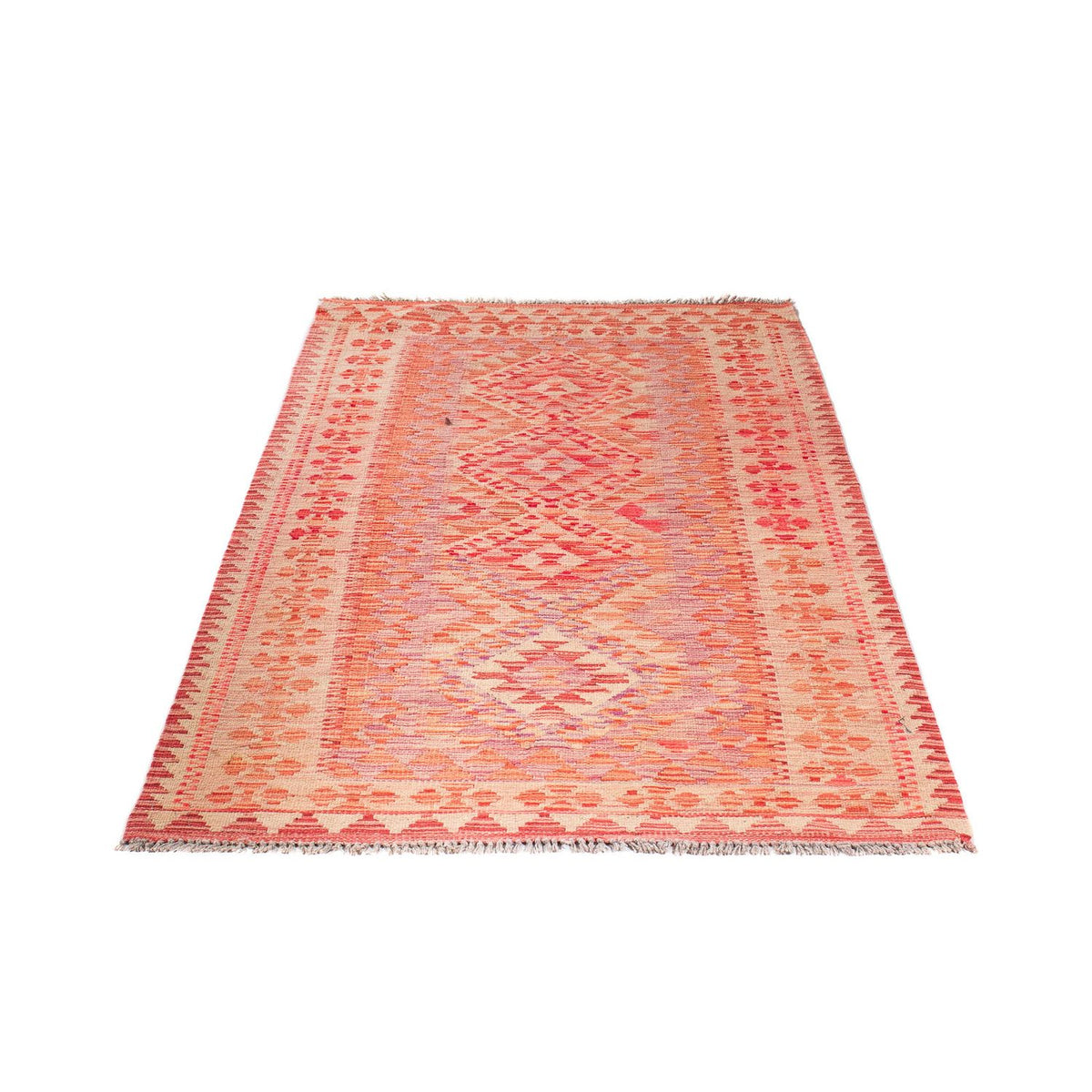 Tappeto Kelim - Splash - 185 x 101 cm - rosso chiaro