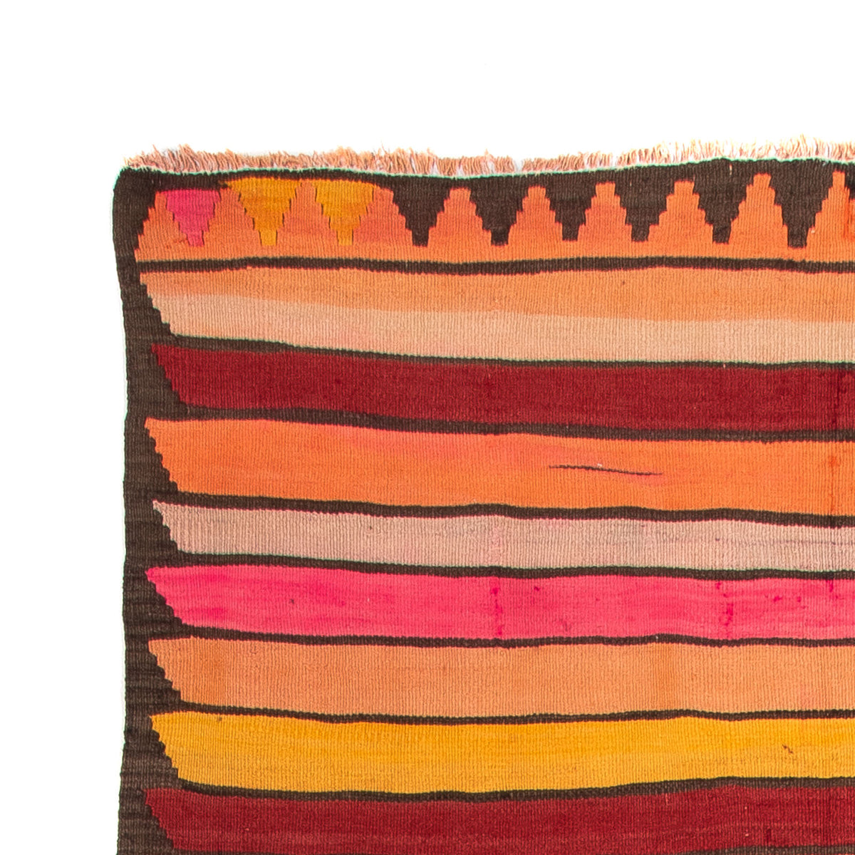Tappeto corsia Tappeto Kelim - Vecchio - 370 x 160 cm - multicolore