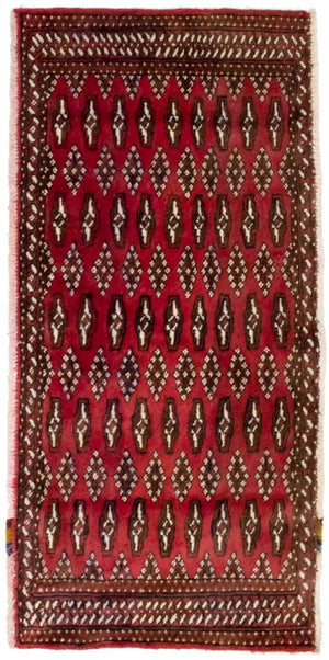 Tappeto Turkaman - 130 x 60 cm - rosso