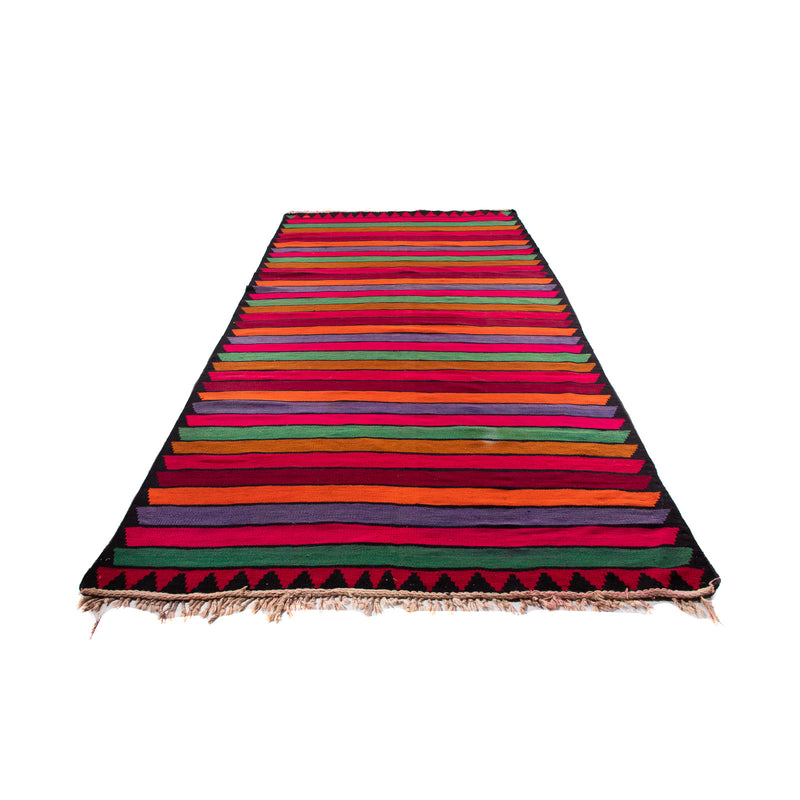 Tappeto corsia Tappeto Kelim - Vecchio - 350 x 185 cm - multicolore