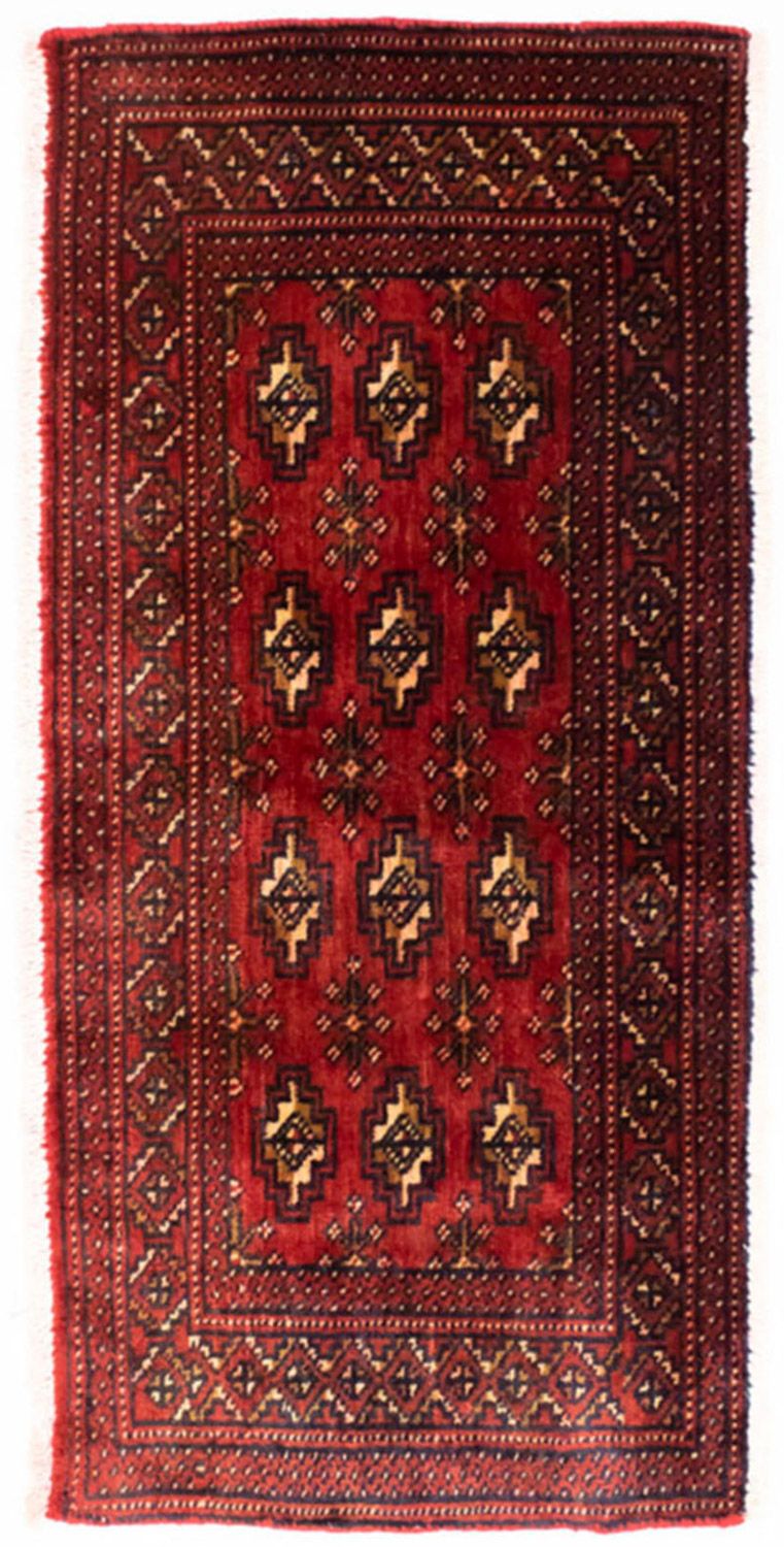 Tappeto corsia Tappeto Turkaman - 100 x 50 cm - rosso