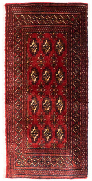 Tappeto corsia Tappeto Turkaman - 100 x 50 cm - rosso