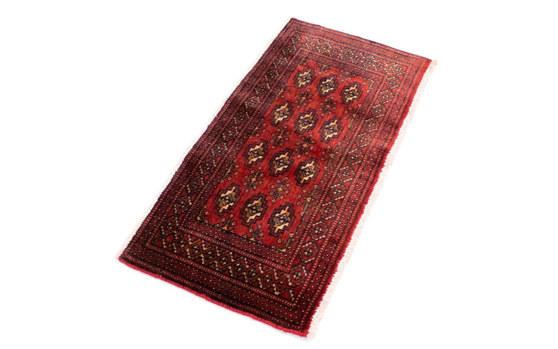 Tappeto corsia Tappeto Turkaman - 100 x 50 cm - rosso