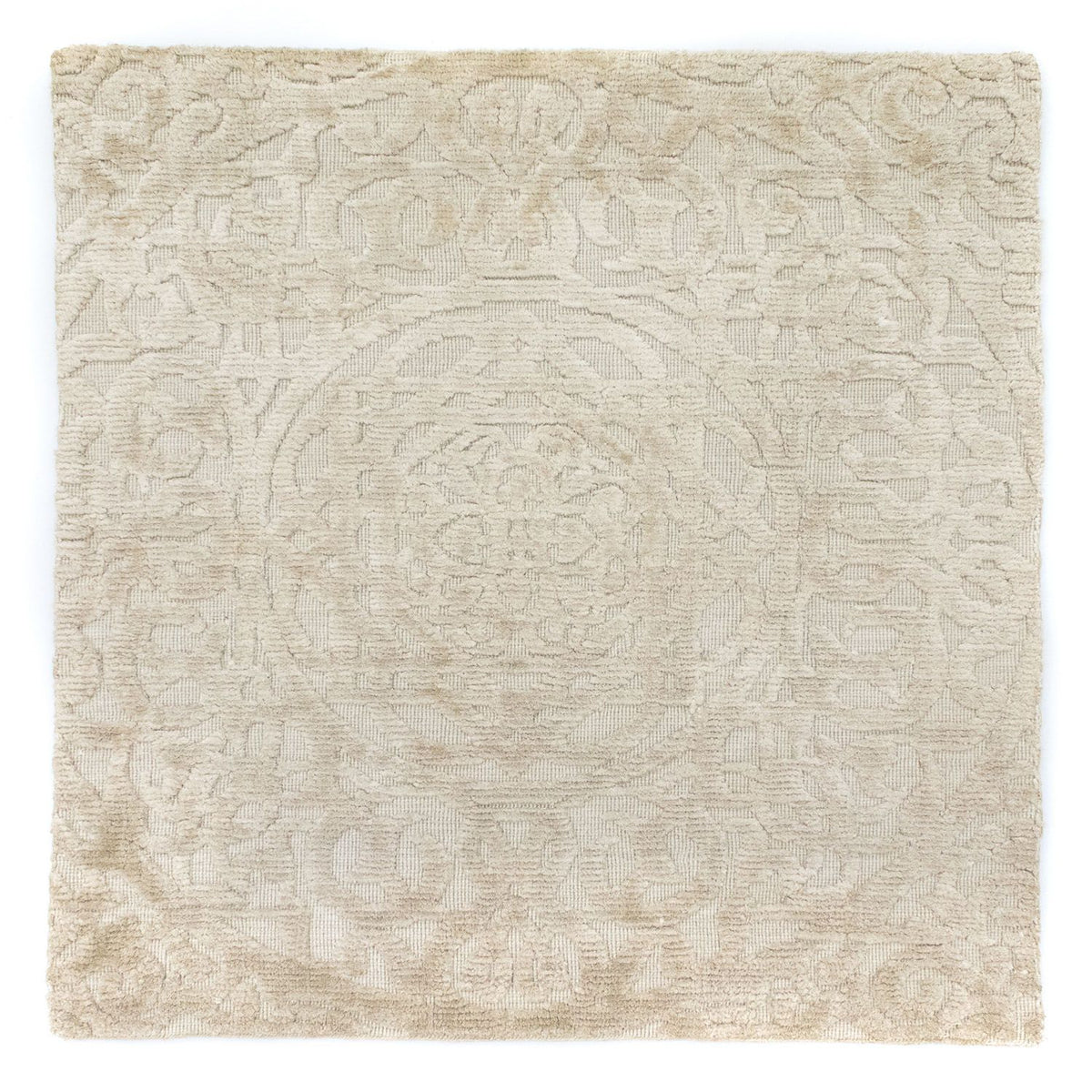Tappeto di lana quadrato - 67 x 66 cm - beige