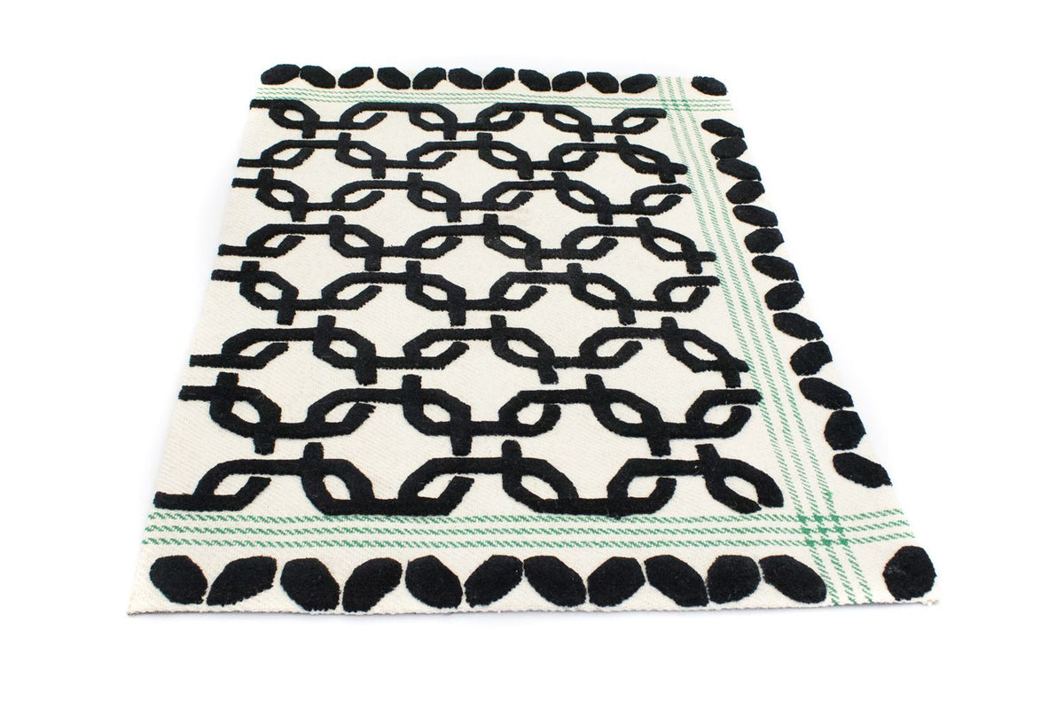 Tappeto di lana - 132 x 95 cm - beige