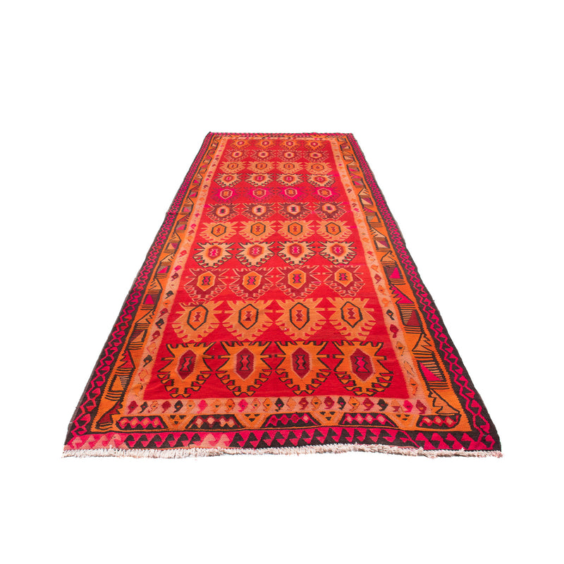 Tappeto corsia Tappeto Kelim - Vecchio - 395 x 155 cm - multicolore