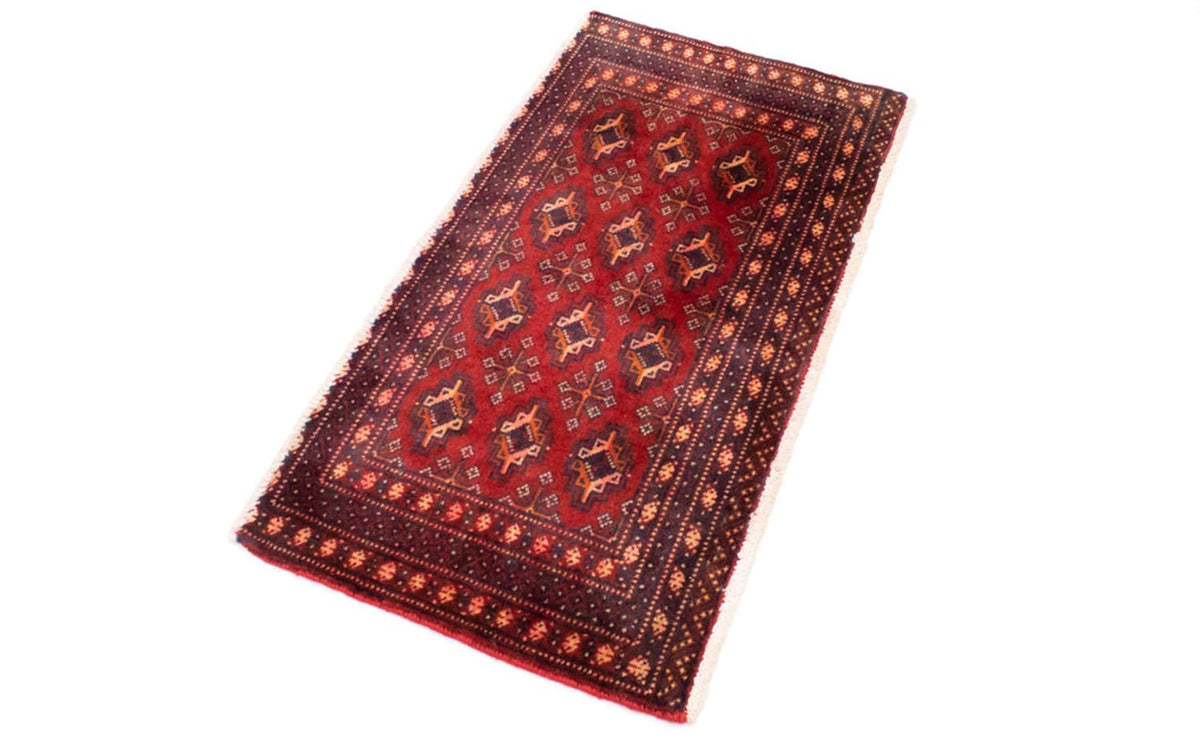 Tappeto corsia Tappeto Turkaman - 100 x 50 cm - rosso
