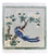 Tappeto di seta - seta cinese quadrato - 31 x 31 cm - multicolore