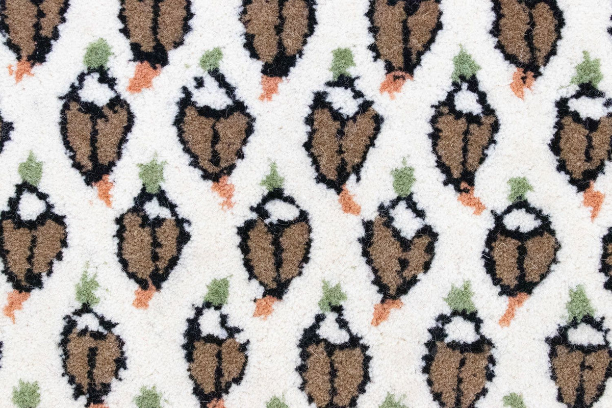 Tappeto di lana - 90 x 60 cm - beige