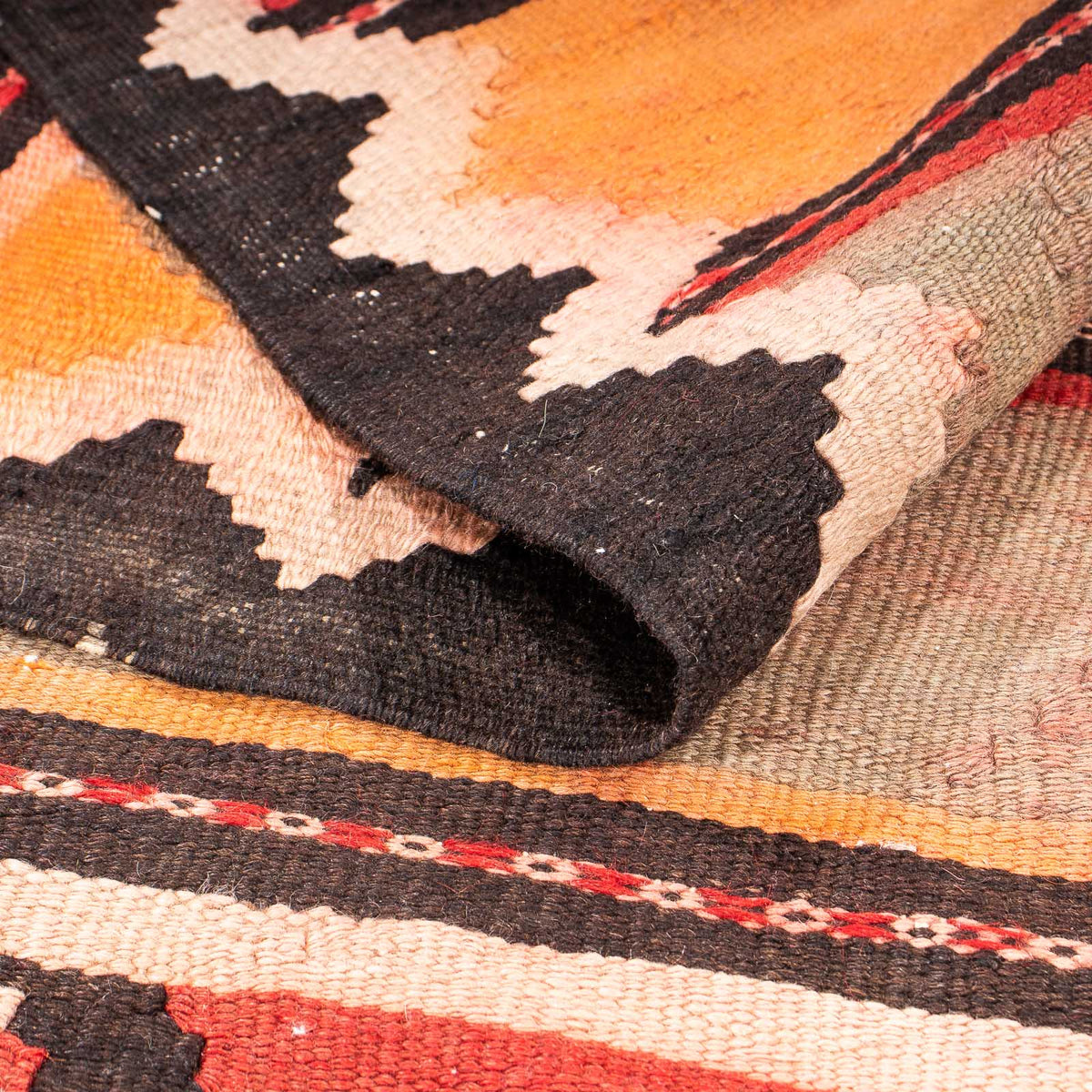 Tappeto corsia Tappeto Kelim - Vecchio - 310 x 150 cm - multicolore