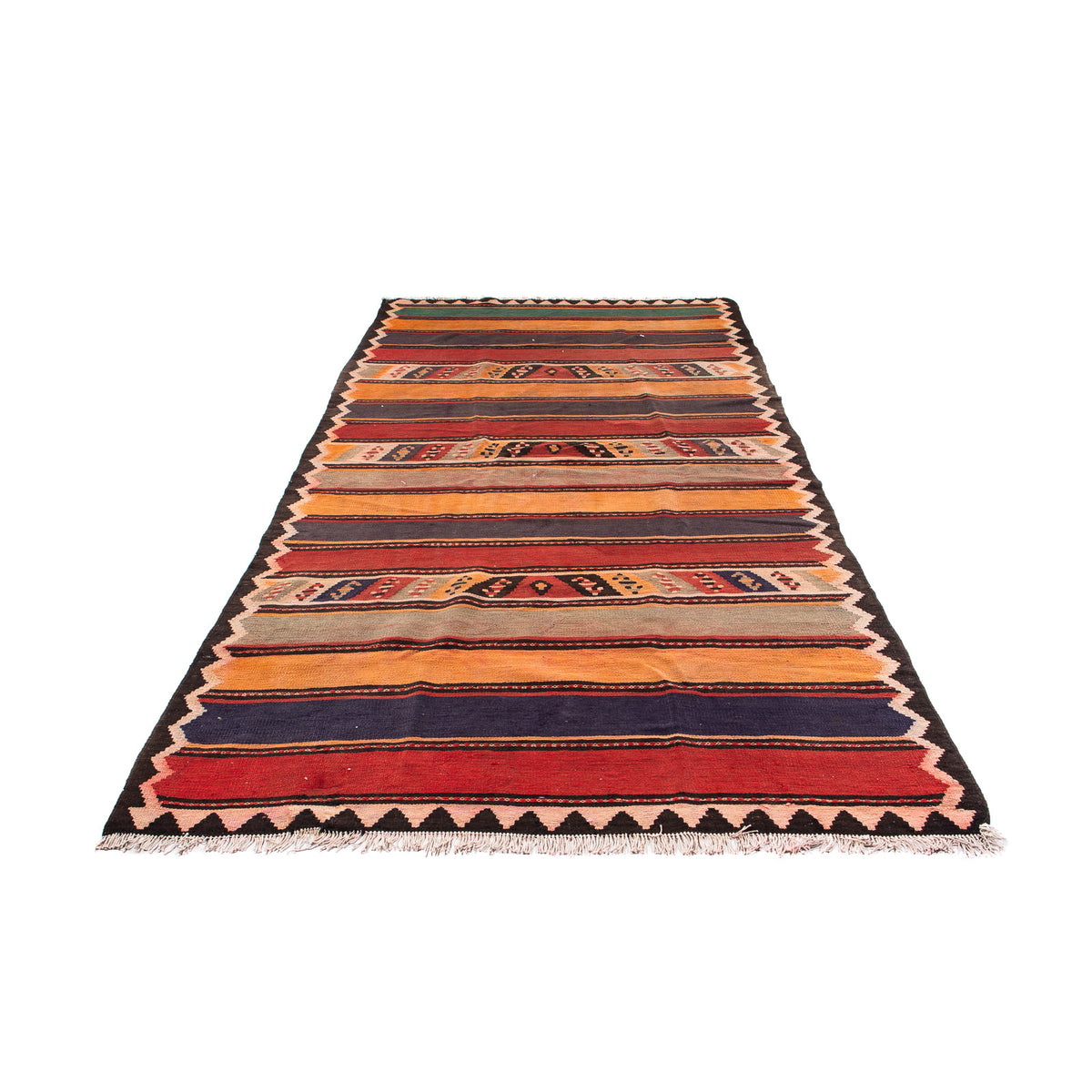 Tappeto corsia Tappeto Kelim - Vecchio - 310 x 150 cm - multicolore