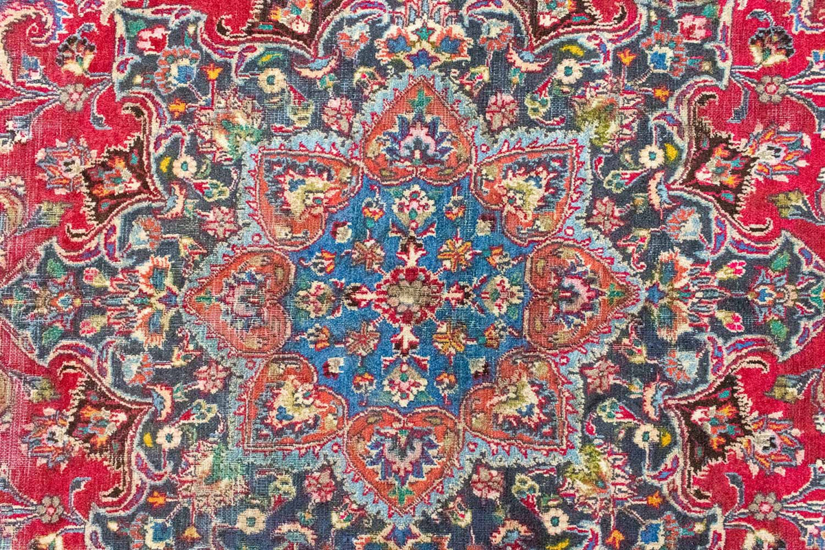 Tappeto Persero - Keshan - 377 x 282 cm - rosso