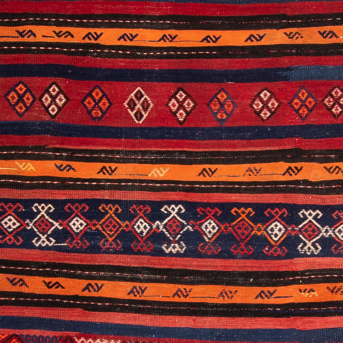 Tappeto corsia Tappeto Kelim - Vecchio - 325 x 130 cm - multicolore