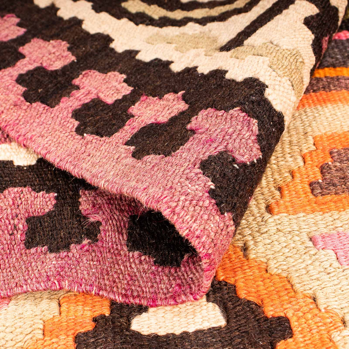 Tappeto corsia Tappeto Kelim - Vecchio - 305 x 145 cm - multicolore