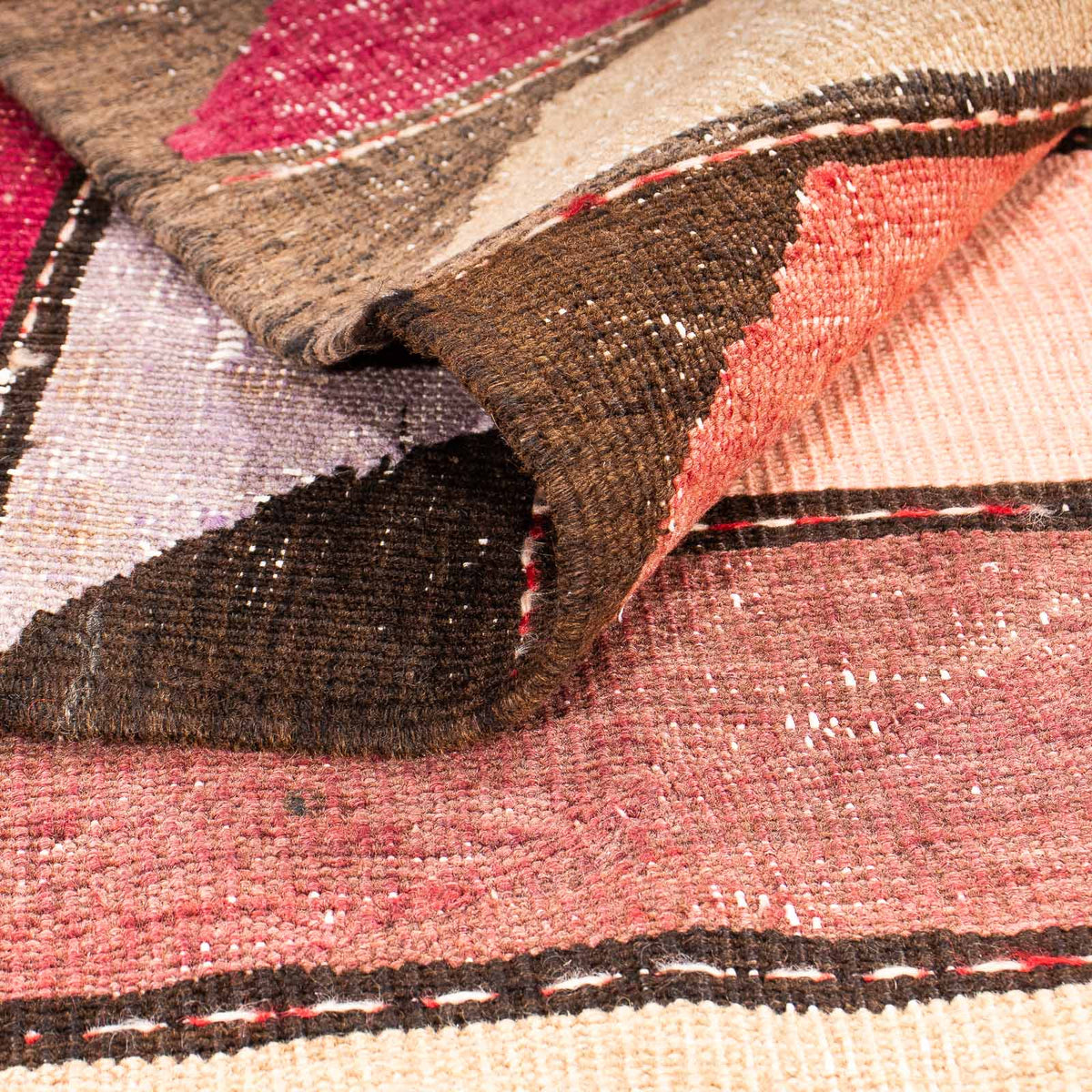 Tappeto corsia Tappeto Kelim - Vecchio - 320 x 150 cm - multicolore