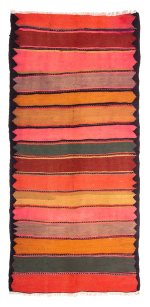 Tappeto corsia Tappeto Kelim - Vecchio - 290 x 155 cm - multicolore