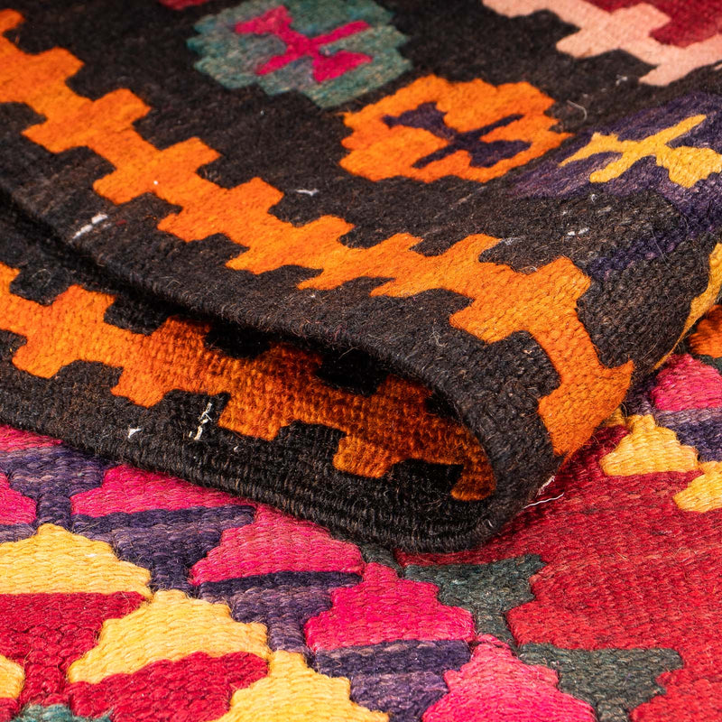 Tappeto corsia Tappeto Kelim - Vecchio - 390 x 147 cm - multicolore