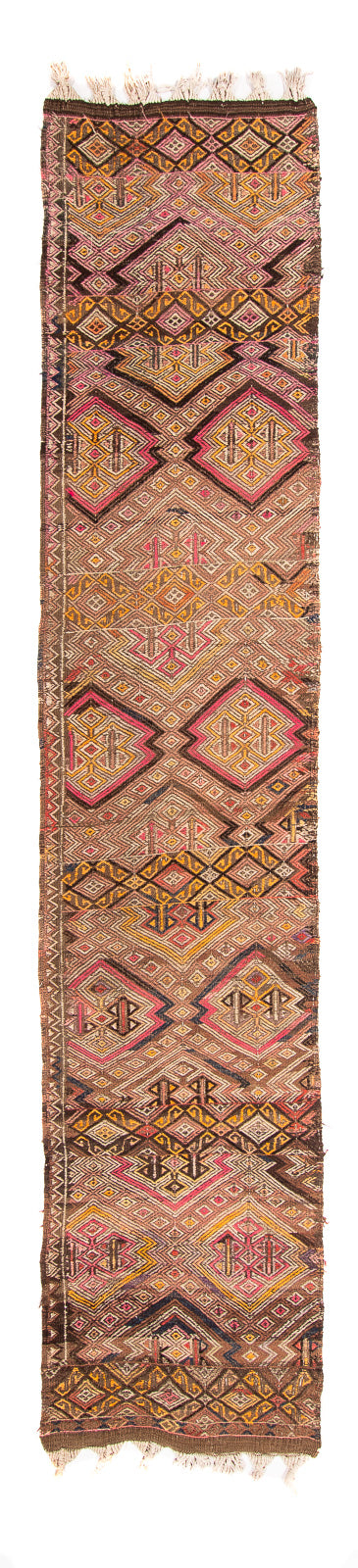 Tappeto corsia Tappeto Kelim - Vecchio - 356 x 152 cm - multicolore