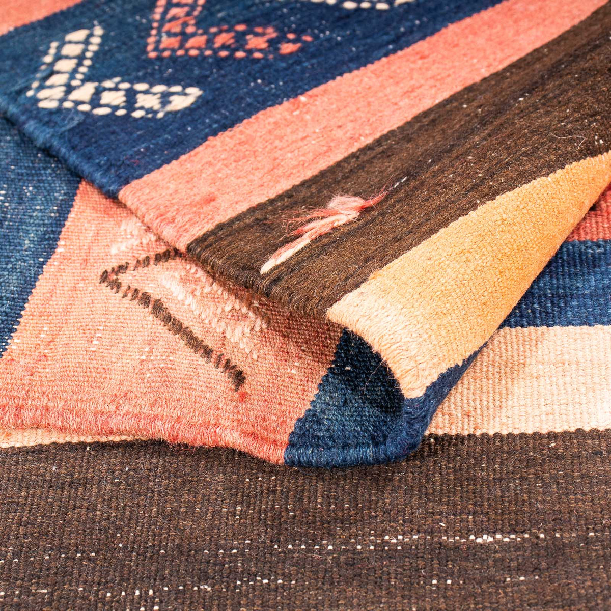 Tappeto corsia Tappeto Kelim - Vecchio - 345 x 130 cm - multicolore