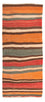 Tappeto corsia Tappeto Kelim - Vecchio - 175 x 75 cm - multicolore