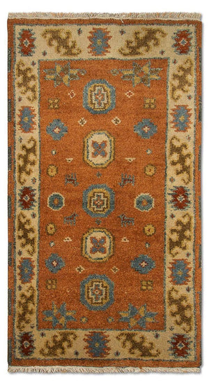 Tappeto orientale - 117 x 63 cm - arancione