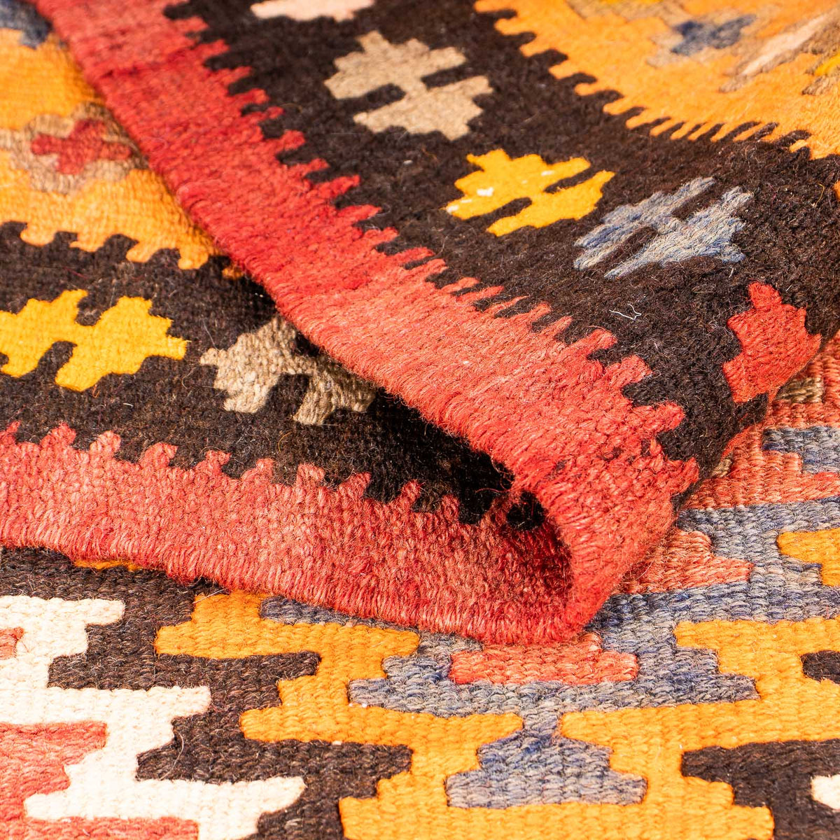 Tappeto corsia Tappeto Kelim - Vecchio - 310 x 127 cm - multicolore