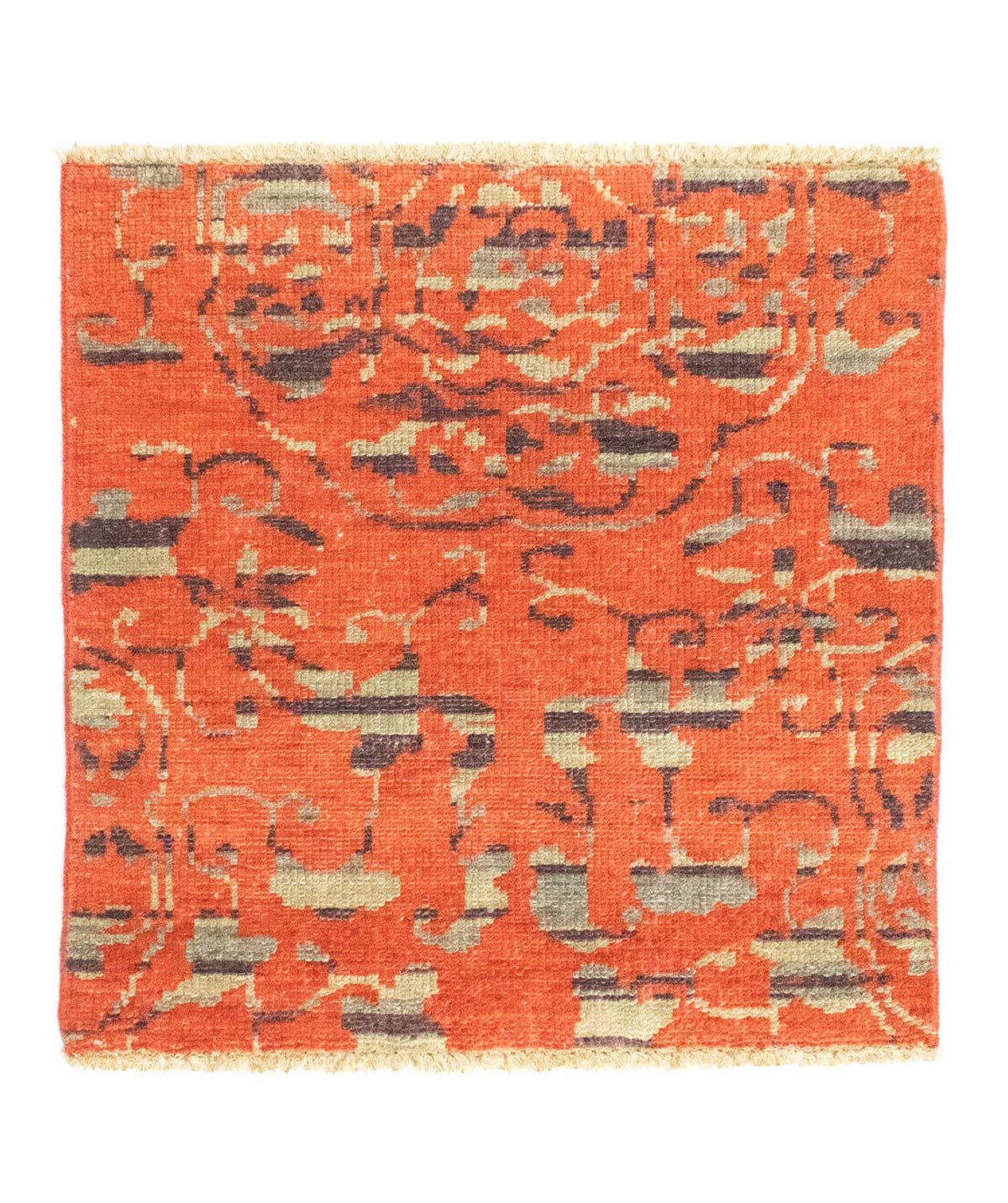 Tappeto di design quadrato  - 62 x 61 cm - arancione