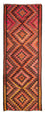Tappeto corsia Tappeto Kelim - Vecchio - 380 x 150 cm - multicolore