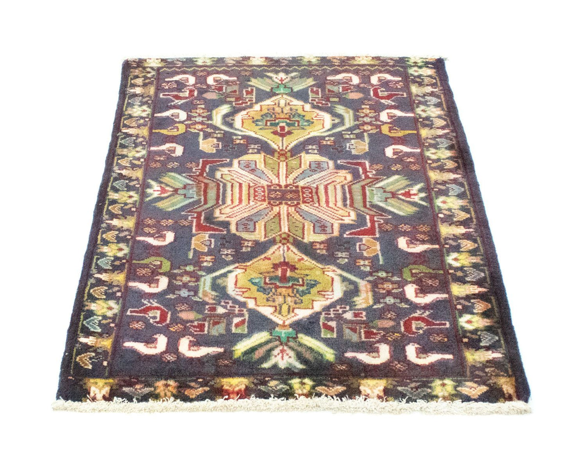 Tappeto Turkaman - 86 x 70 cm - blu scuro