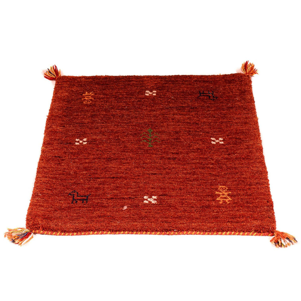 Tappeto Gabbeh - Indus - 90 x 60 cm - rosso scuro