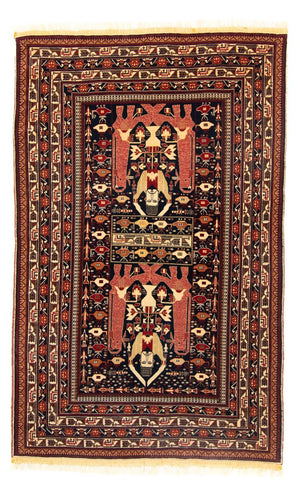 Tappeto afgano - 196 x 122 cm - blu