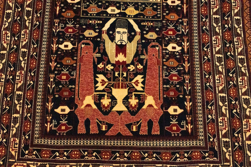 Tappeto afgano - 196 x 122 cm - blu