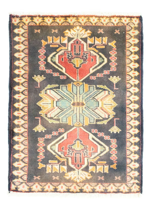 Tappeto Turkaman - 87 x 67 cm - blu scuro