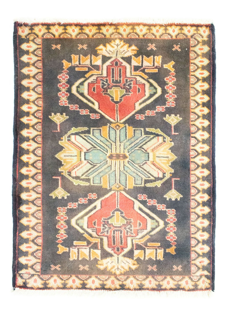 Tappeto Turkaman - 87 x 67 cm - blu scuro