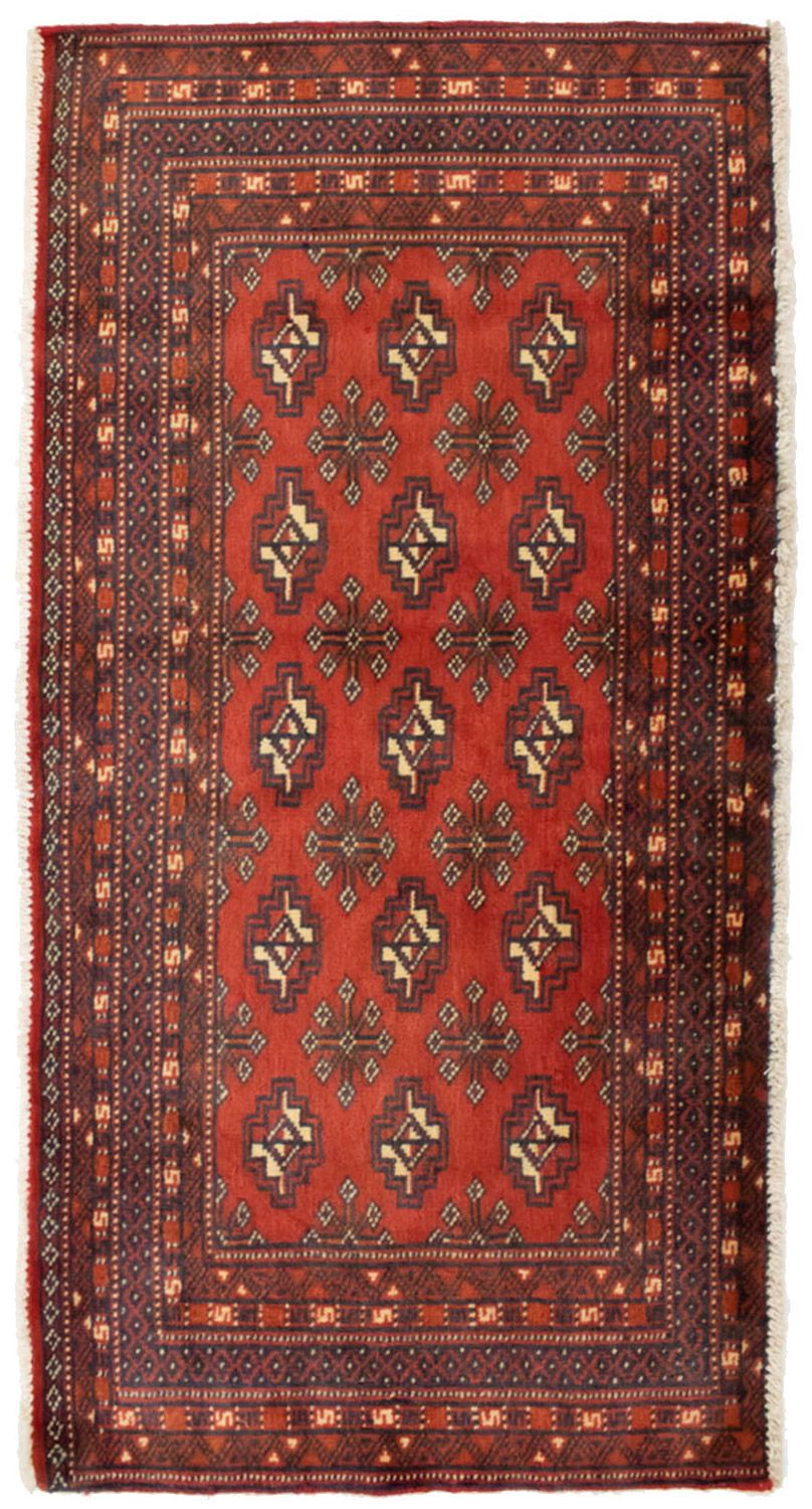 Tappeto corsia Tappeto Turkaman - 100 x 50 cm - rosso