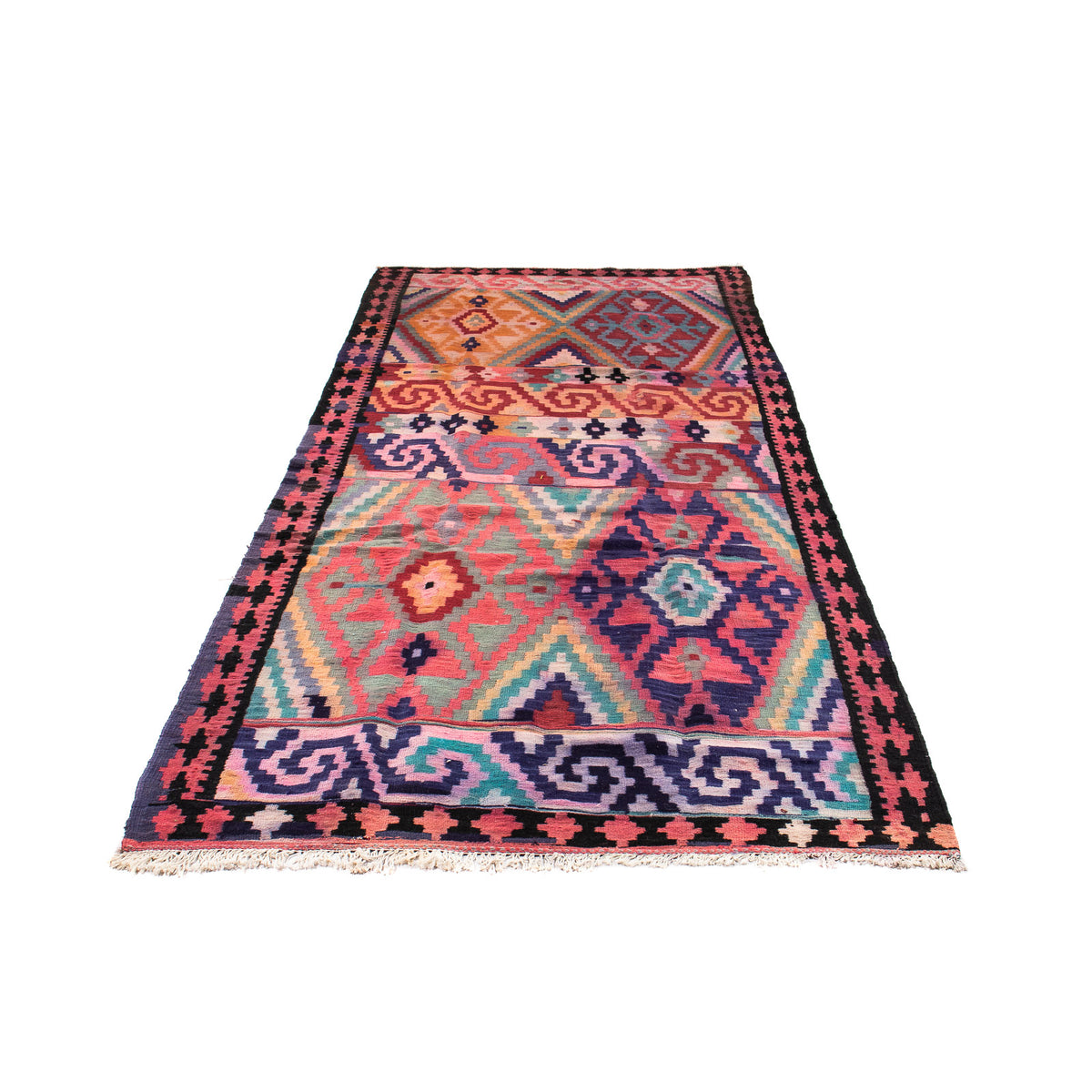 Tappeto corsia Tappeto Kelim - Vecchio - 330 x 135 cm - multicolore