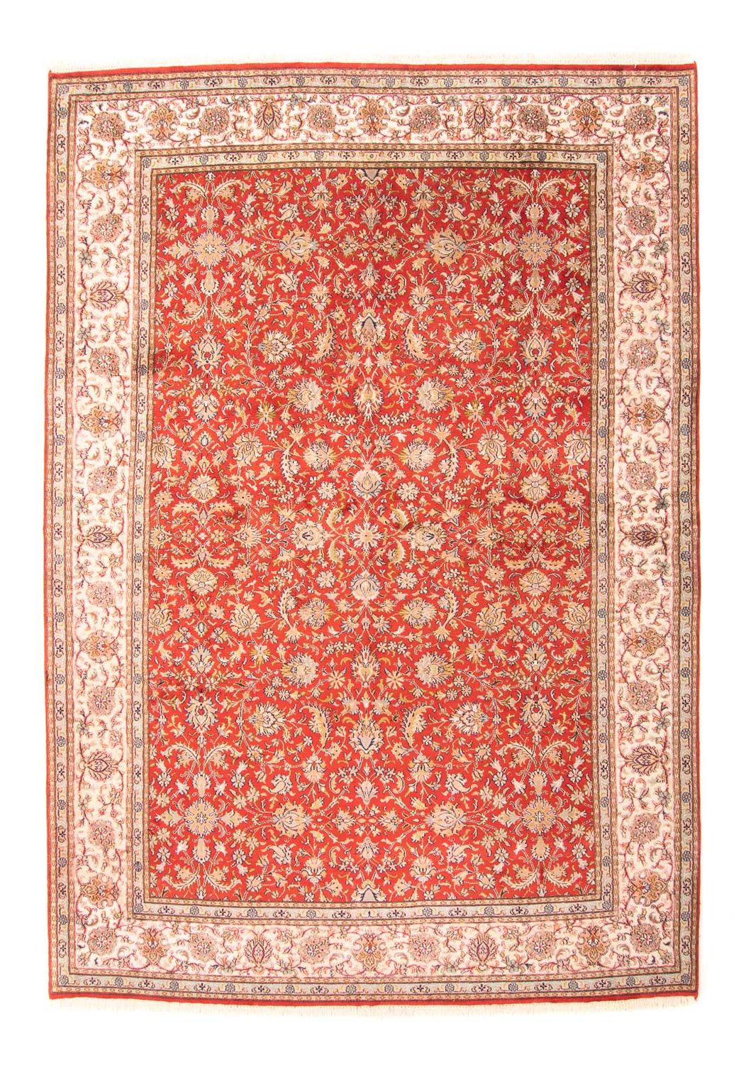 Tappeto di seta - Seta del Kashmir - 277 x 186 cm - rosso