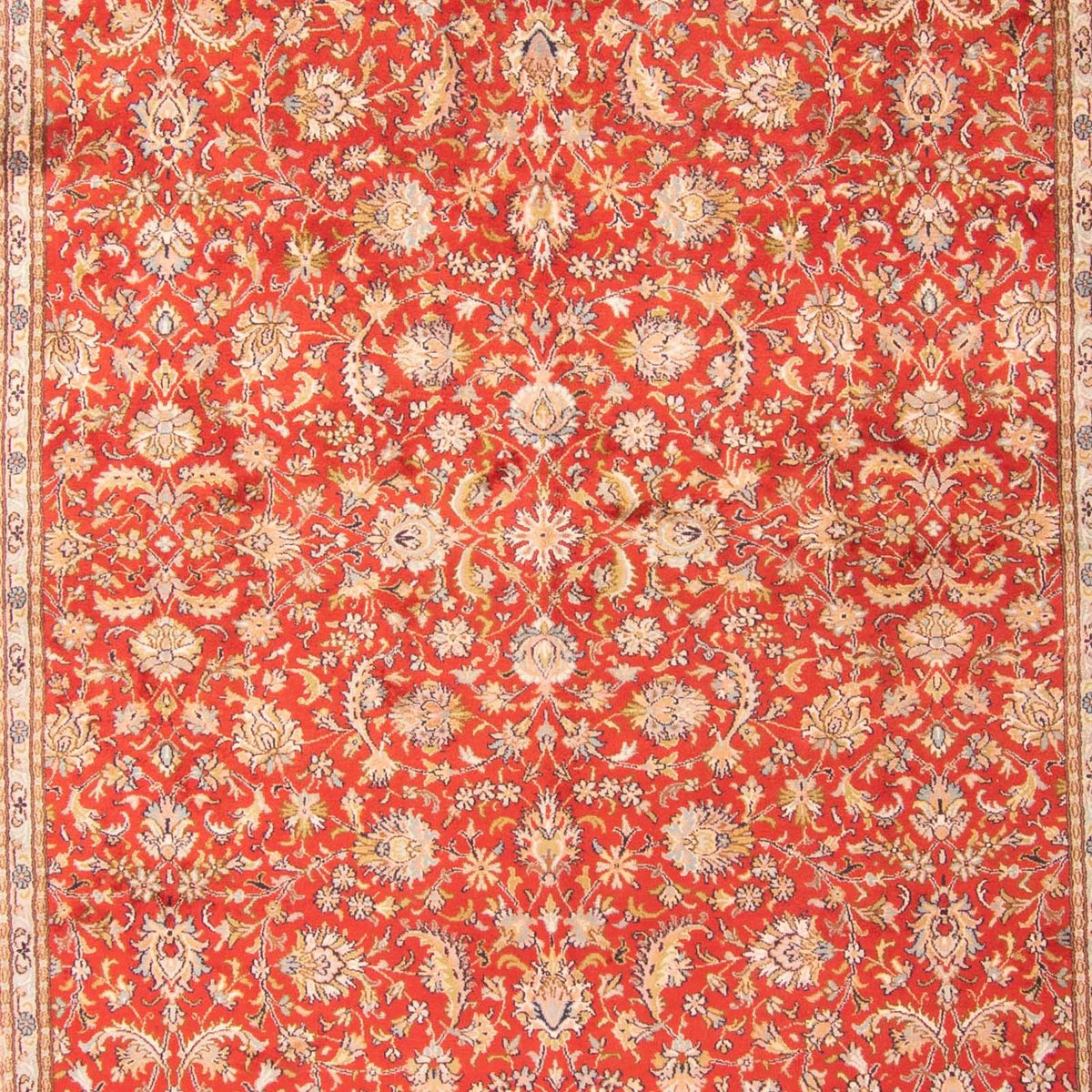 Tappeto di seta - Seta del Kashmir - 277 x 186 cm - rosso