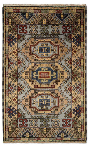Tappeto orientale - 151 x 92 cm - blu chiaro