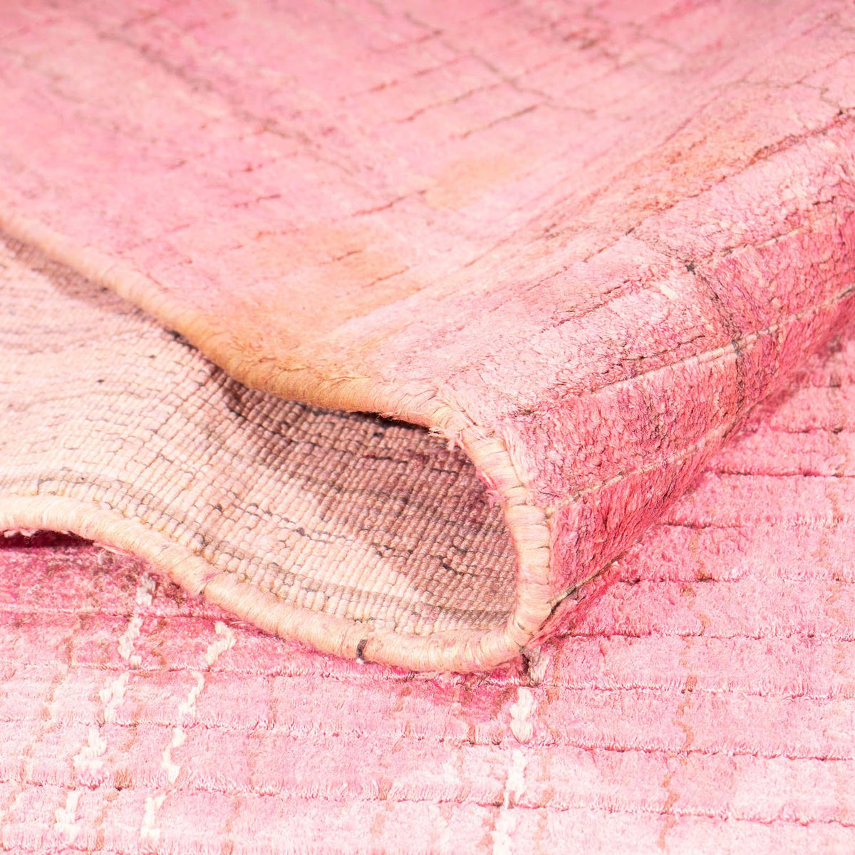 Tappeto in viscosa - 306 x 230 cm - rosa