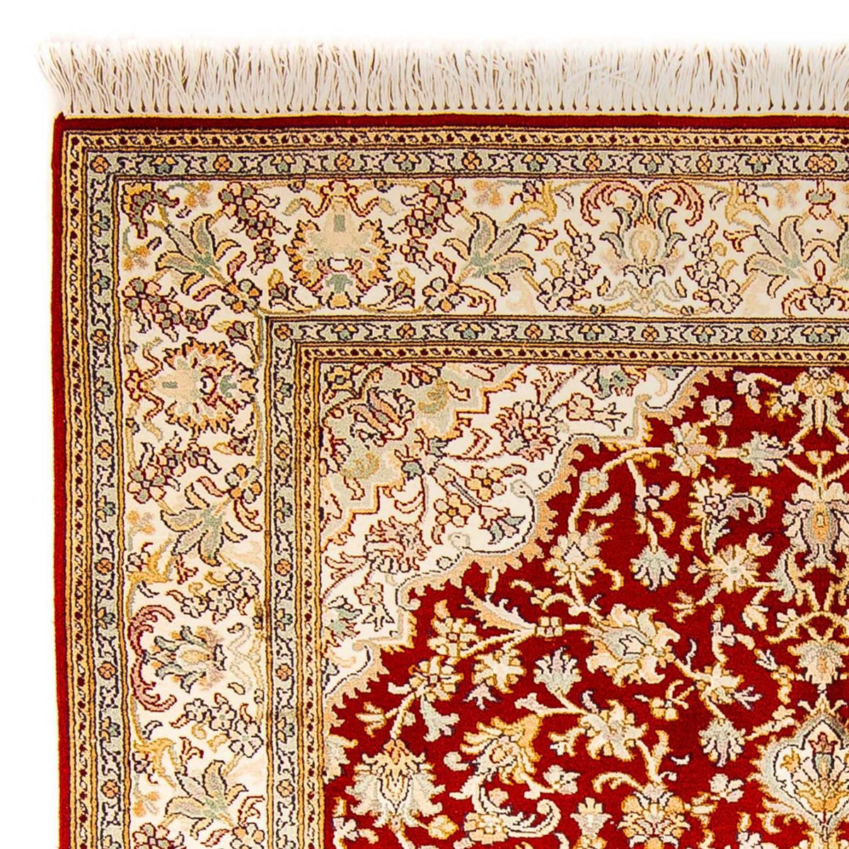 Tappeto di seta - Seta del Kashmir - 186 x 129 cm - rosso