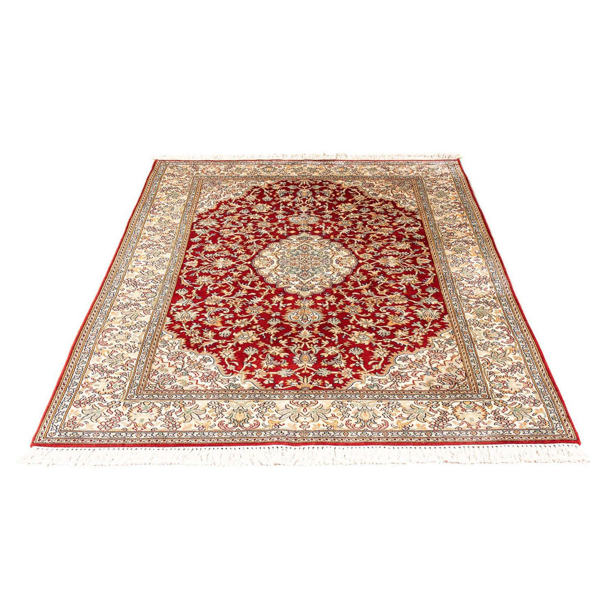 Tappeto di seta - Seta del Kashmir - 186 x 129 cm - rosso