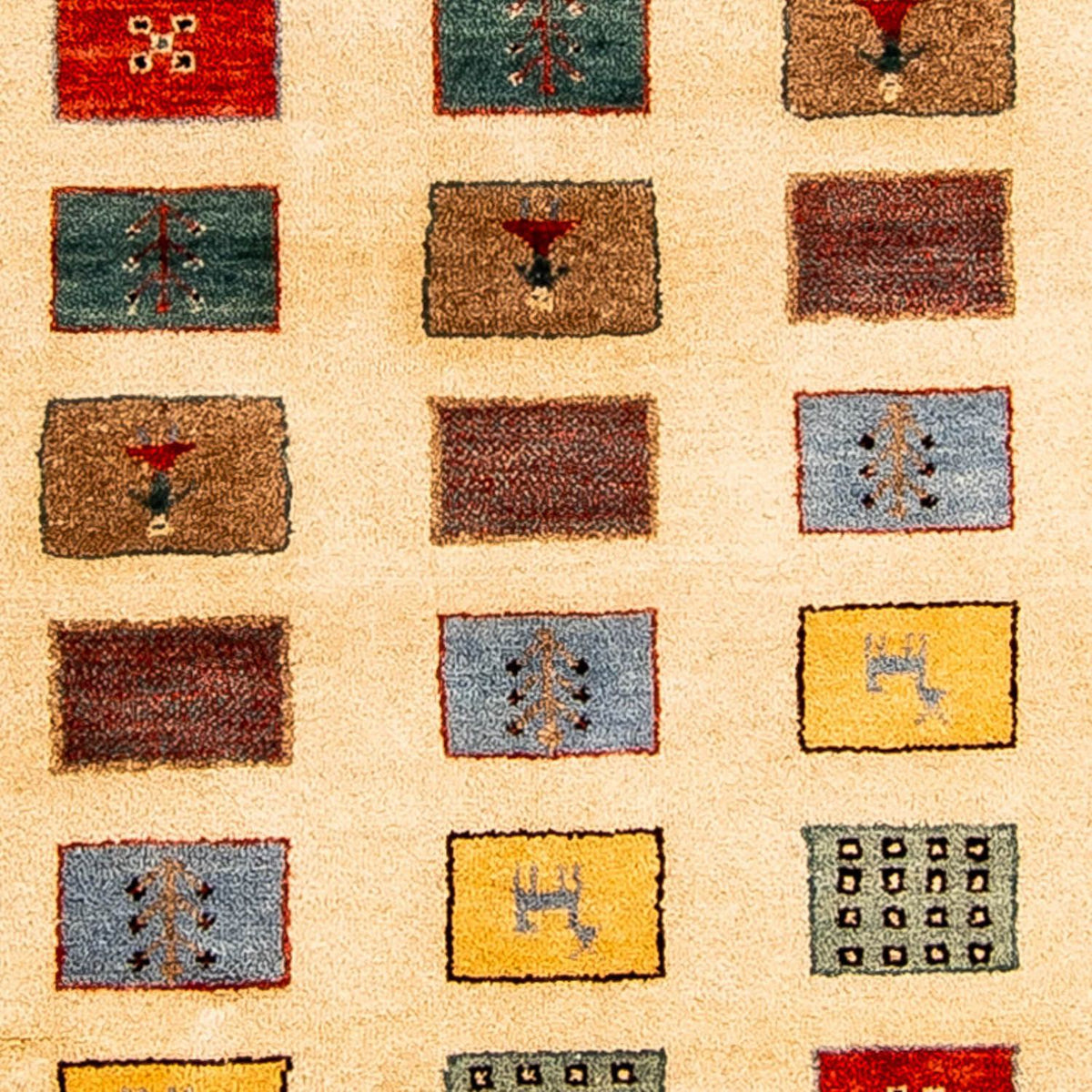 Tappeto Gabbeh - Loribaft Persero - 197 x 144 cm - marrone chiaro