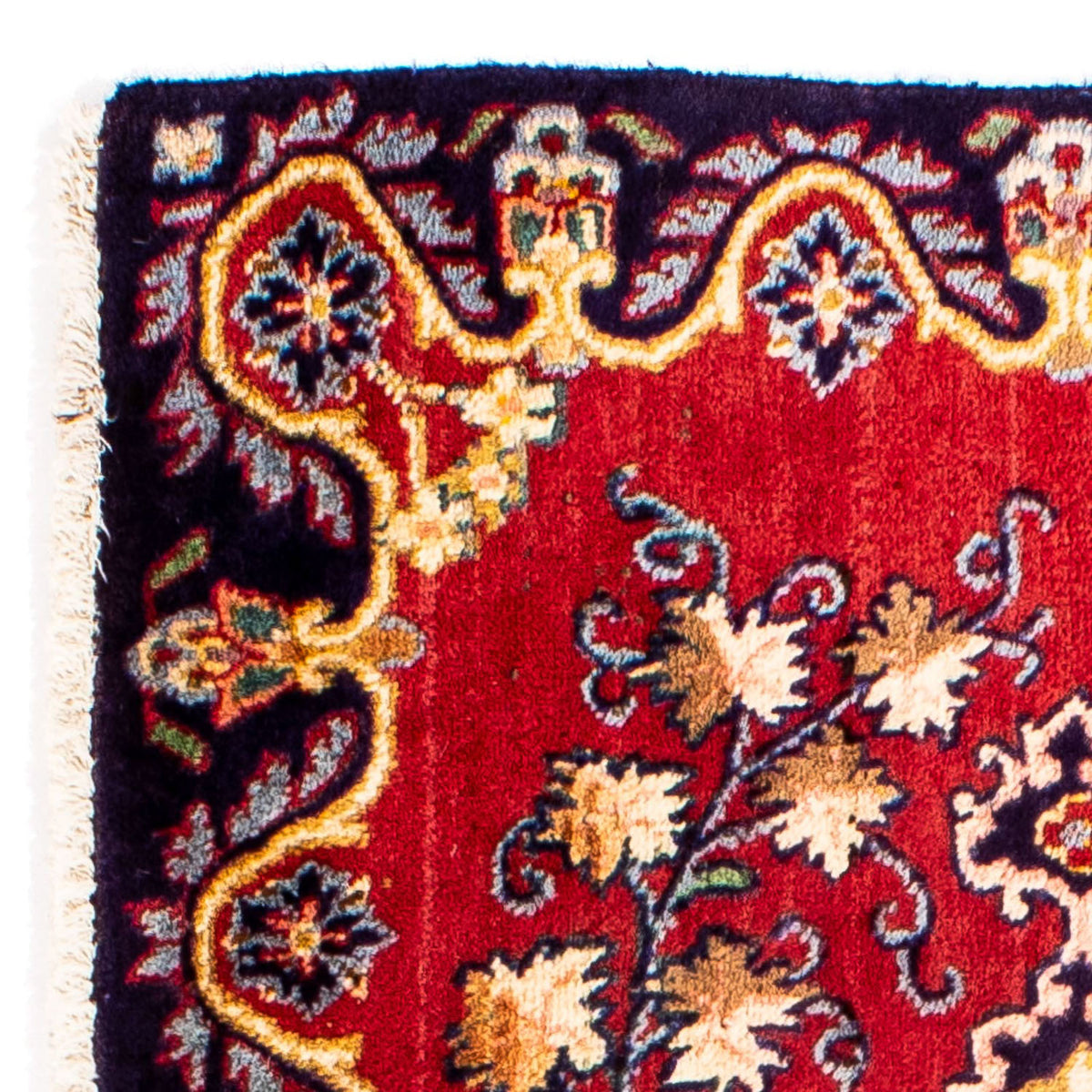Tappeto Persero - Keshan - 88 x 62 cm - rosso scuro