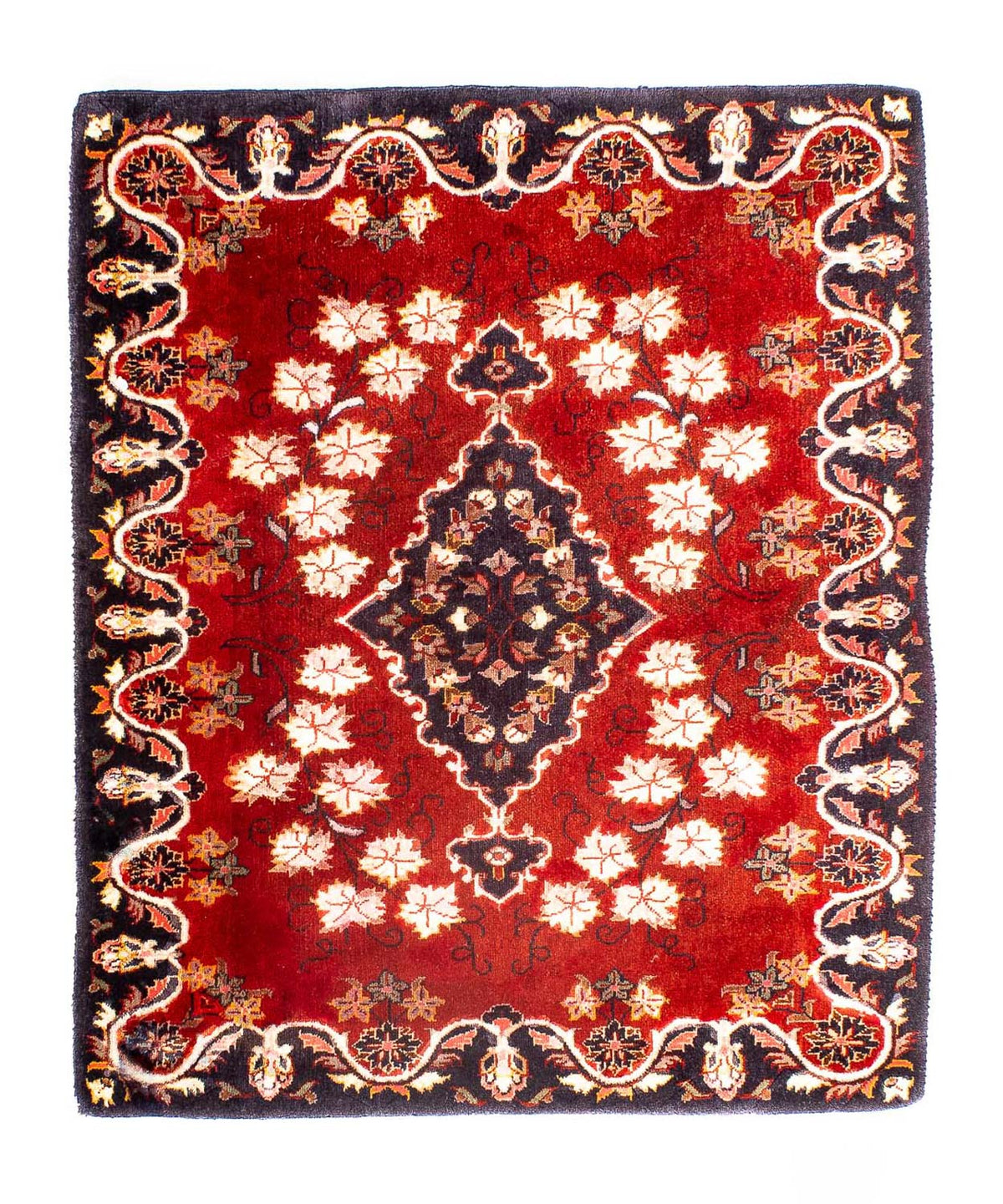Tappeto Persero - Keshan quadrato - 97 x 77 cm - rosso scuro