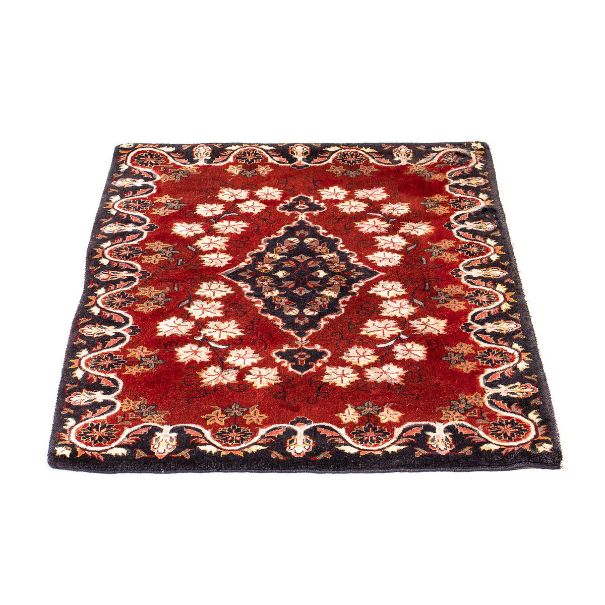 Tappeto Persero - Keshan quadrato - 97 x 77 cm - rosso scuro