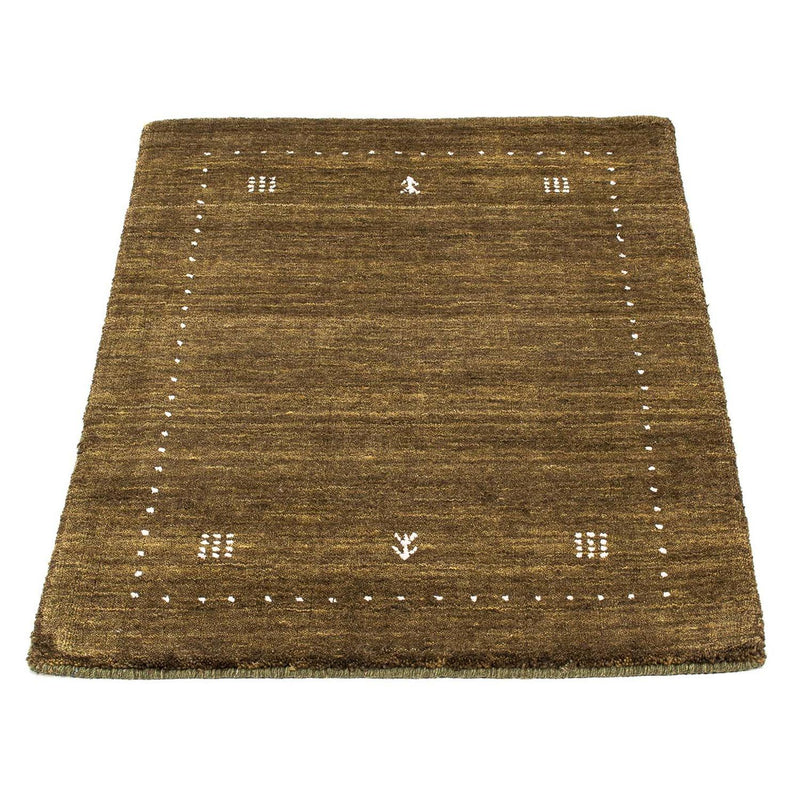 Tappeto Gabbeh - Loribaft Indus - 91 x 64 cm - marrone scuro