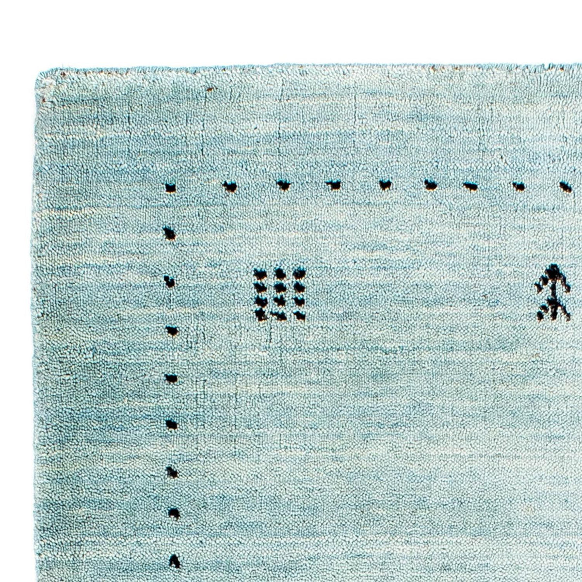 Tappeto Gabbeh - Loribaft Indus - 95 x 65 cm - blu chiaro