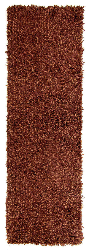 Tappeto corsia Tappeto a pelo alto - 205 x 64 cm - marrone